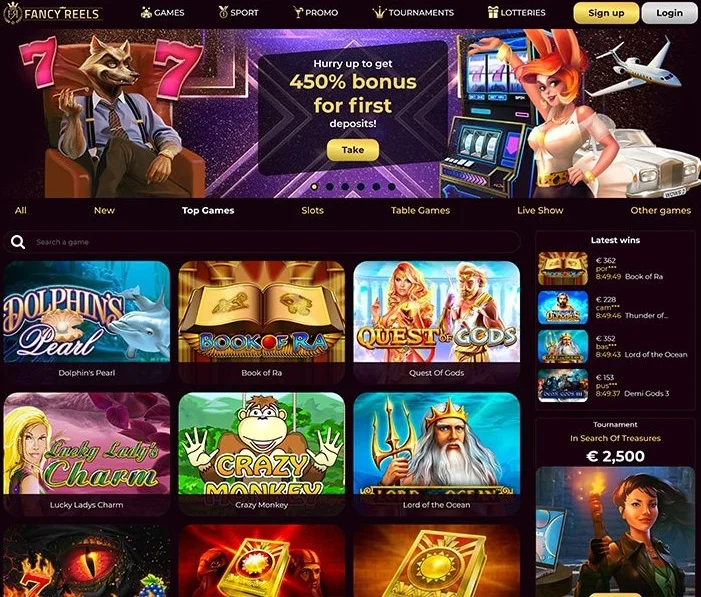 Fancy Reels Casino mobile